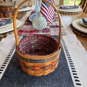 Vintage Longaberger 1997 Inaugural Basket Patriotic Liner & Protector